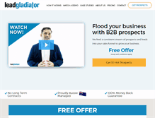 Tablet Screenshot of leadgladiator.com